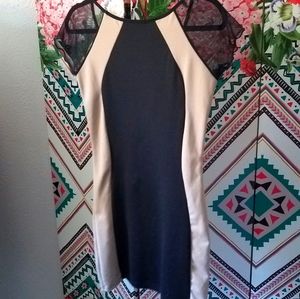 Color blocking cocktail dress